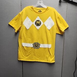 Power Ranger Yellow Kids T-Shirt with White Accents